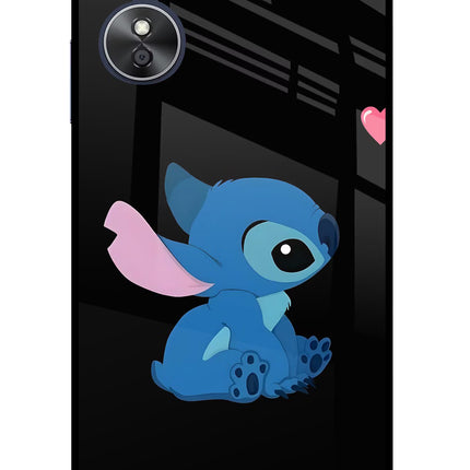 Stitch Crush Oppo A17 Glass Case Back Cover by Casekaro