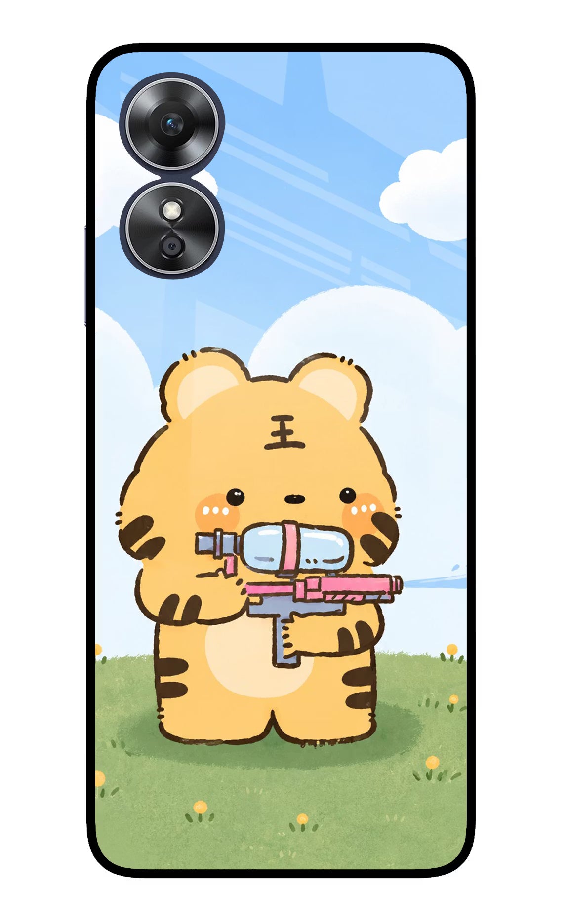 Tiger Treat Oppo A17 Glass Case