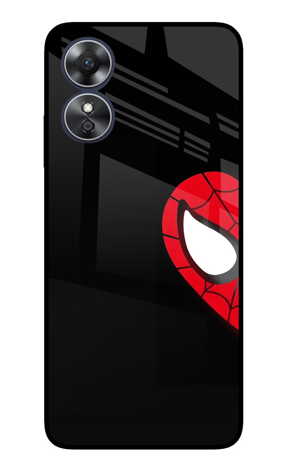 Peter Mask Oppo A17 Glass Case Back Cover by Casekaro