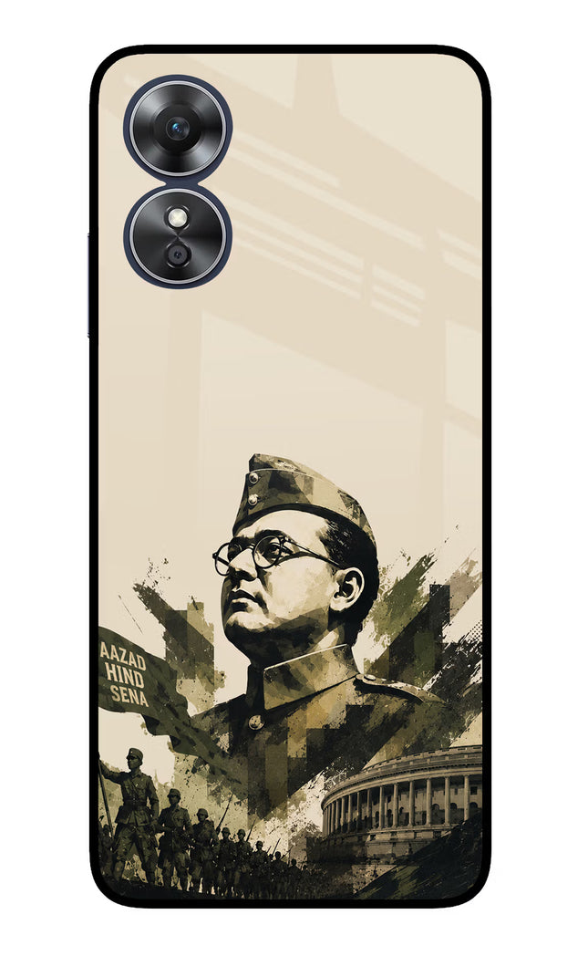 Netaji Rising Oppo A17 Glass Case