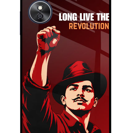 Bhagat Singh Revolution Oppo A17 Glass Case