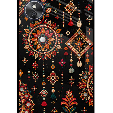 Boho Noir Oppo A17 Glass Case