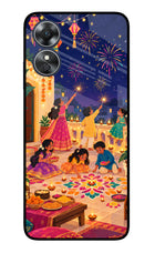Diwali Night Oppo A17 Glass Case