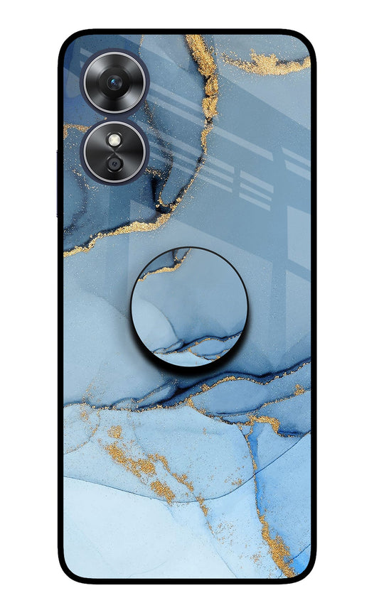 Blue Marble Oppo A17 Glass Case