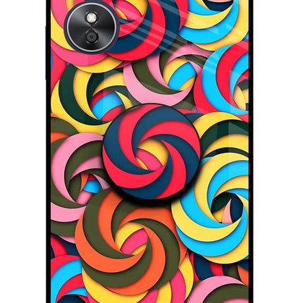 Spiral Pattern Oppo A17 Pop Case by Casekaro