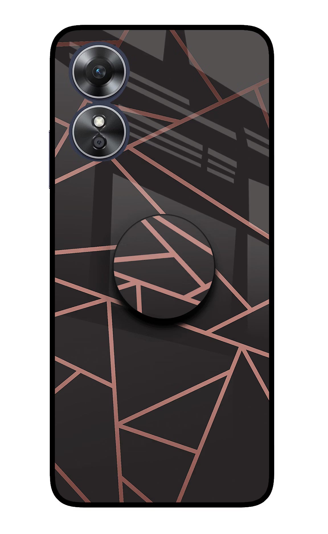 Geometric Pattern Oppo A17 Pop Case by Casekaro