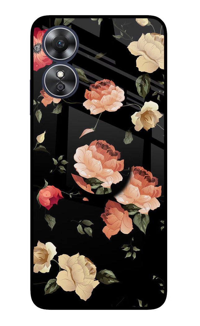 Flowers Oppo A17 Pop Case by Casekaro