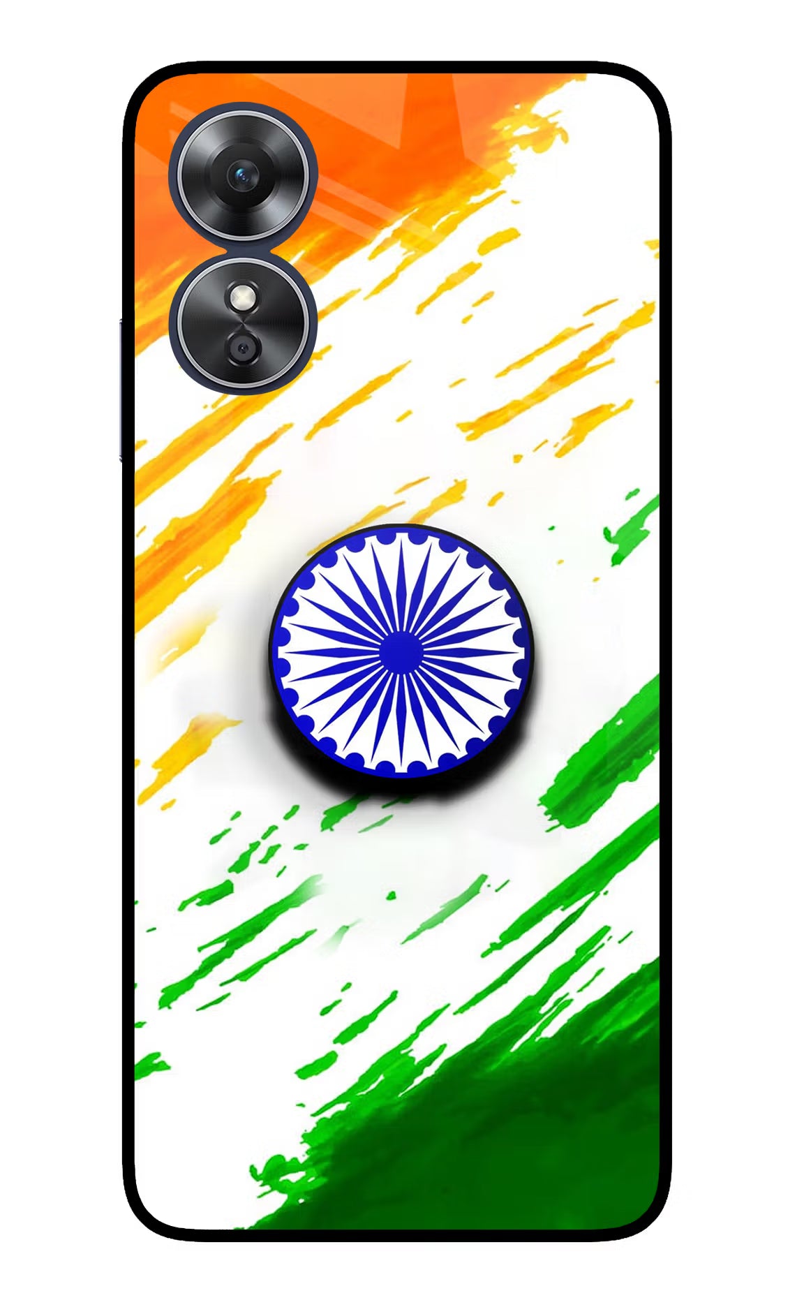 Indian Flag Ashoka Chakra Oppo A17 Pop Case by Casekaro