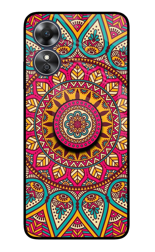 Mandala Oppo A17 Glass Case