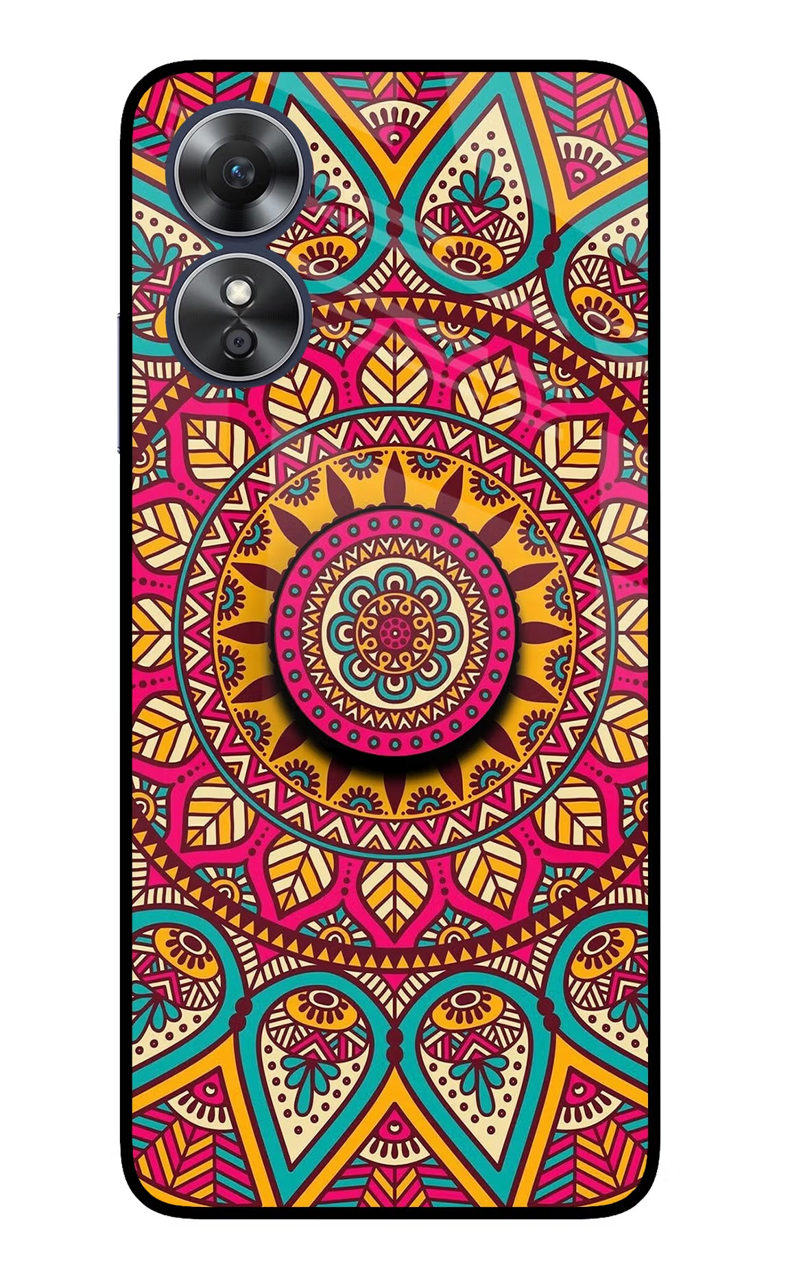 Mandala Oppo A17 Pop Case by Casekaro