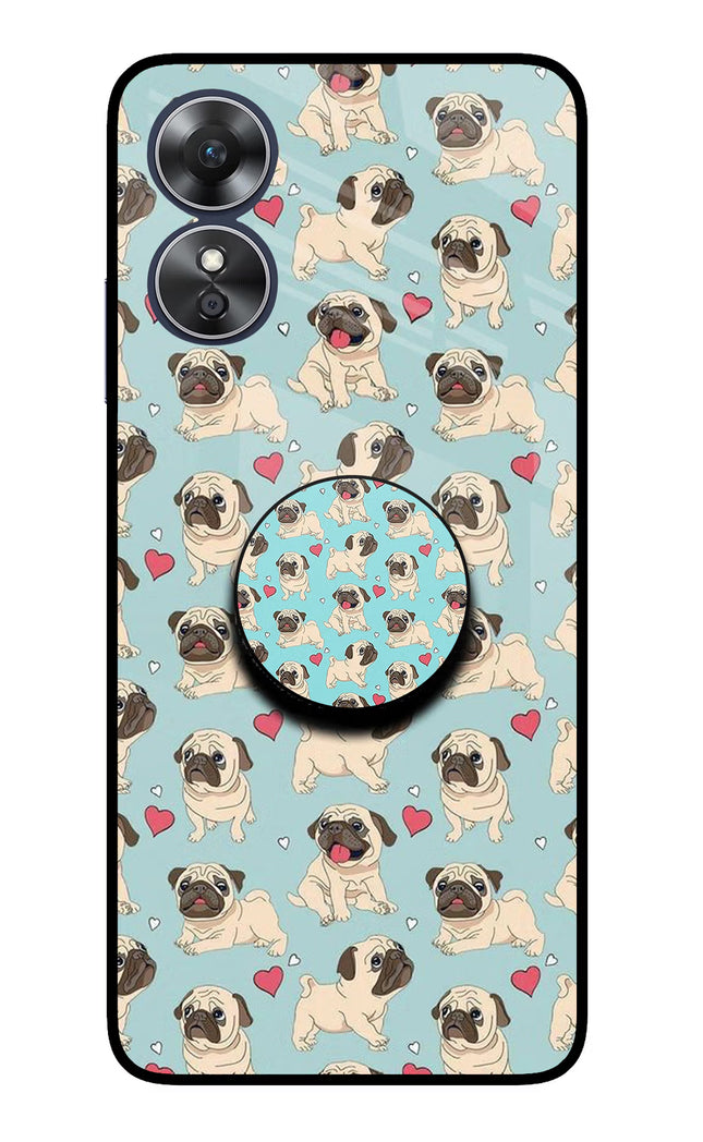 Pug Dog Oppo A17 Pop Case by Casekaro