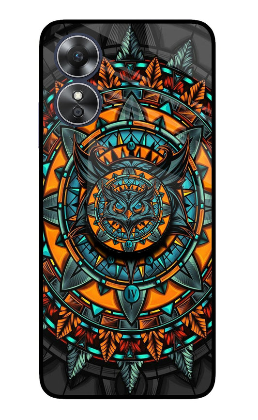 Angry Owl Oppo A17 Glass Case