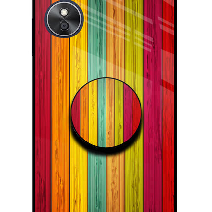 Multicolor Wooden Oppo A17 Pop Case by Casekaro