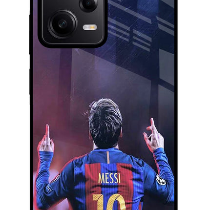 Messi Poco X5 5G Glass Case Back Cover by Casekaro