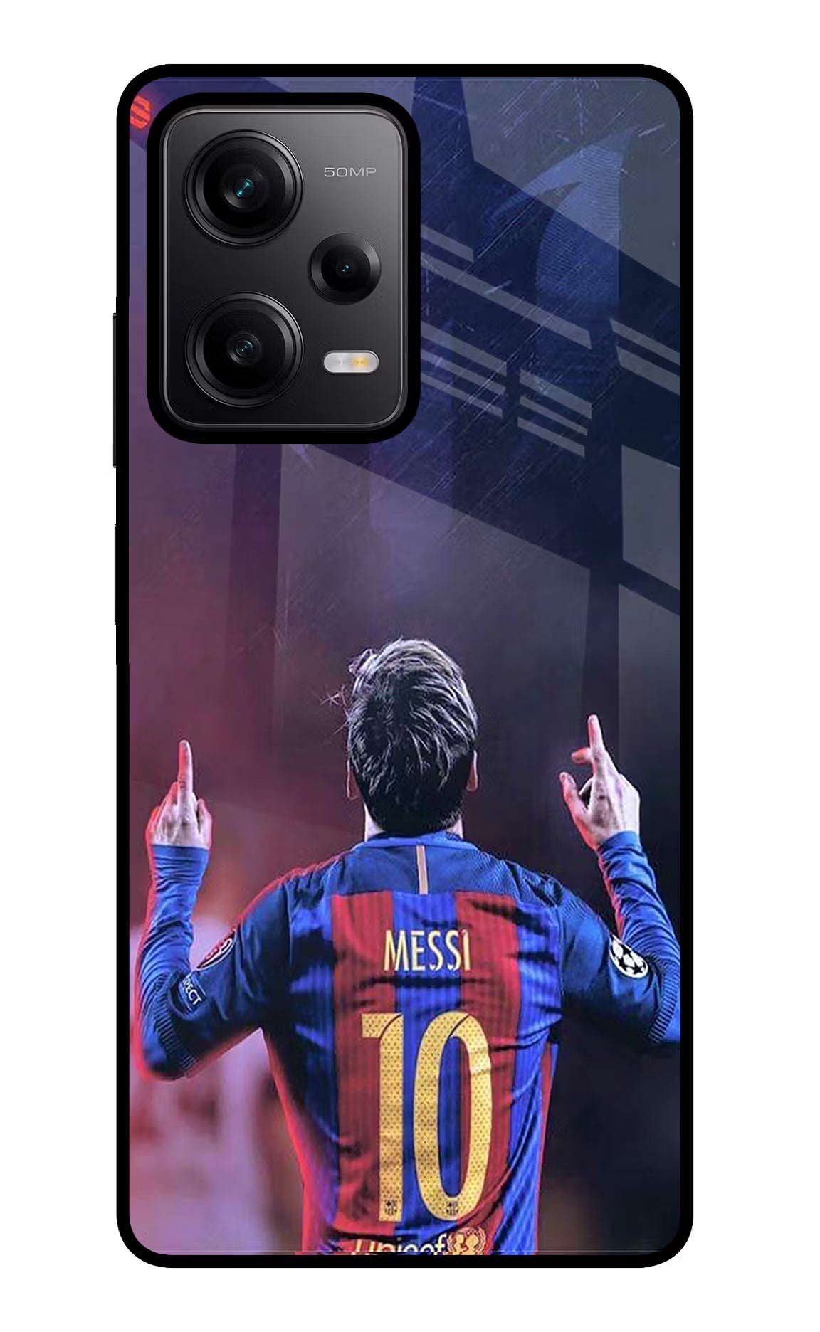 Messi Poco X5 5G Glass Case Back Cover by Casekaro