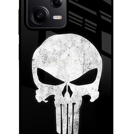 Punisher Skull Poco X5 5G Glass Case Back Cover by Casekaro