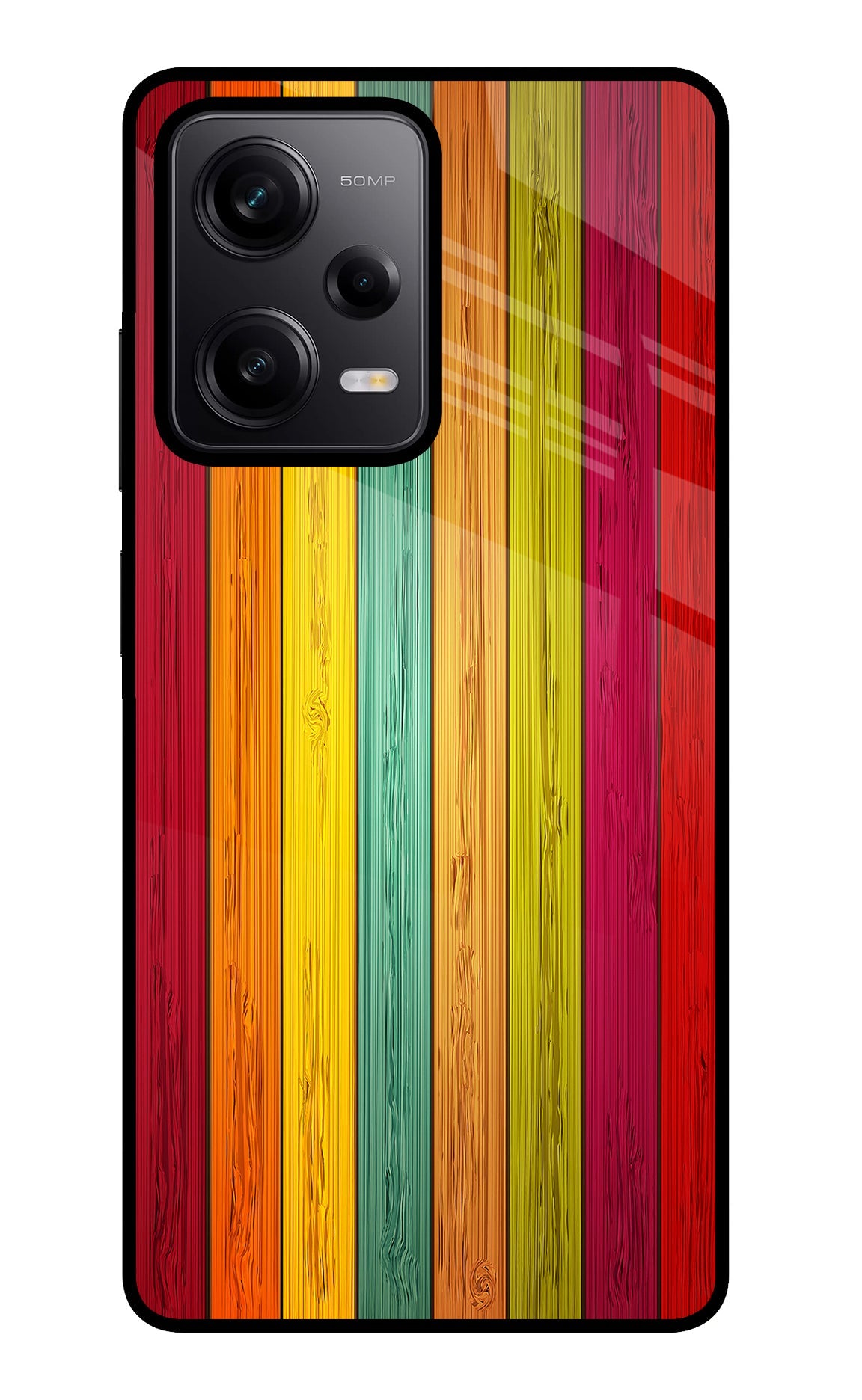 Multicolor Wooden Poco X5 5G Back Cover