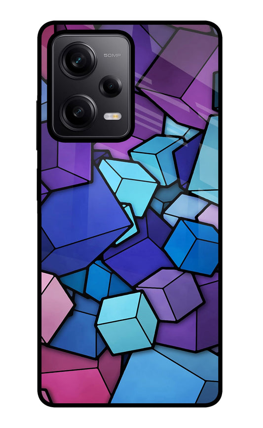 Cubic Abstract Poco X5 5G Glass Case