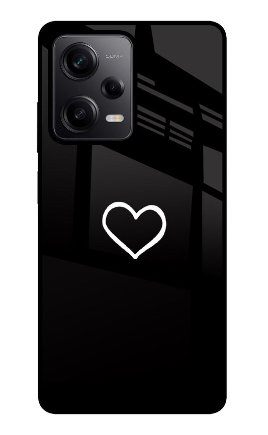 Heart Poco X5 5G Glass Case