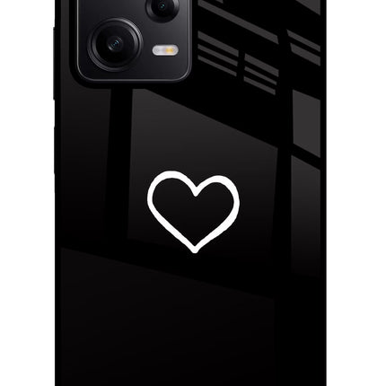 Heart Poco X5 5G Glass Case Back Cover by Casekaro