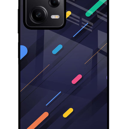 Abstract Design Poco X5 5G Glass Case Back Cover by Casekaro