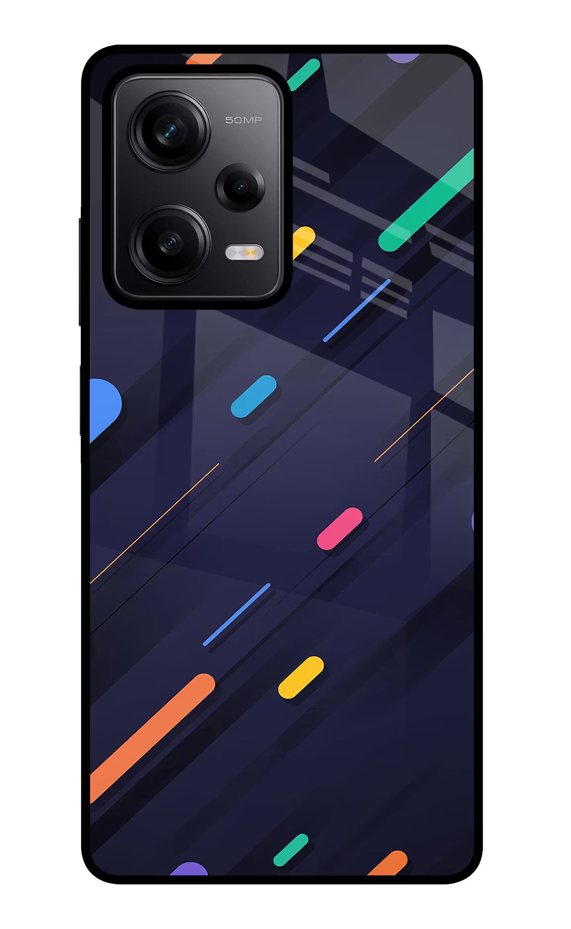 Abstract Design Poco X5 5G Glass Case Back Cover by Casekaro