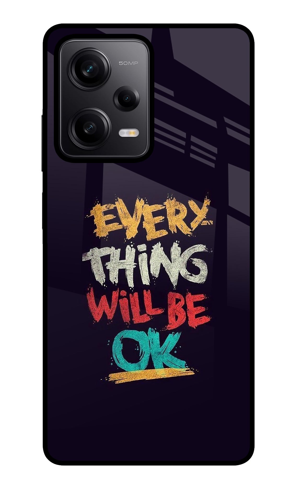 Everything Will Be Ok Poco X5 5G Glass Case