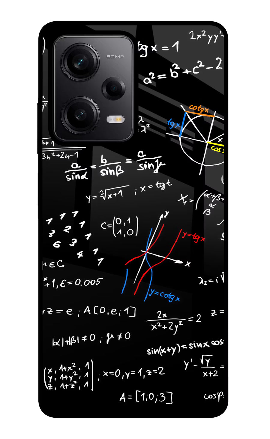 Mathematics Formula Poco X5 5G Back Cover, Glass case