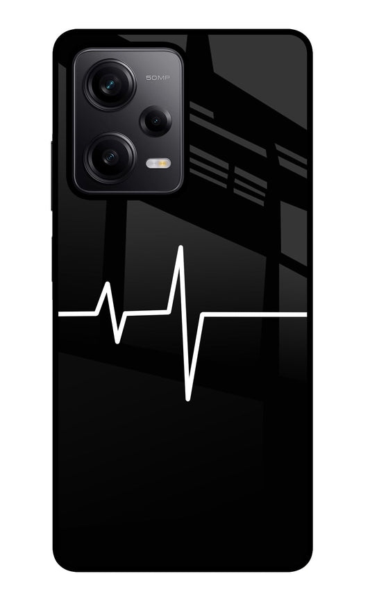 Heart Beats Poco X5 5G Glass Case