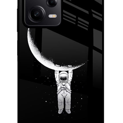 Moon Space Poco X5 5G Glass Case Back Cover by Casekaro