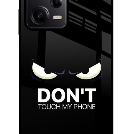 Don'T Touch My Phone Poco X5 5G Glass Case Back Cover by Casekaro