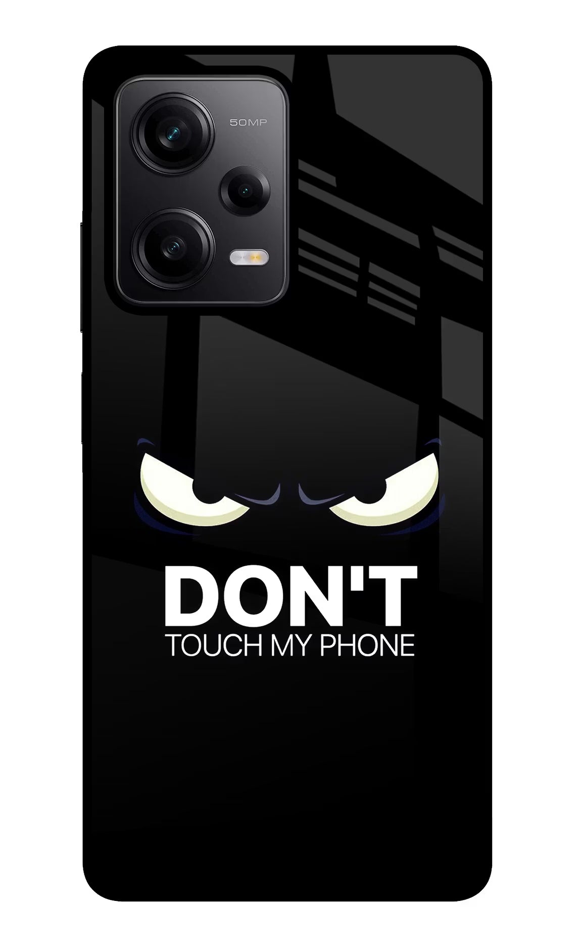Don'T Touch My Phone Poco X5 5G Glass Case Back Cover by Casekaro