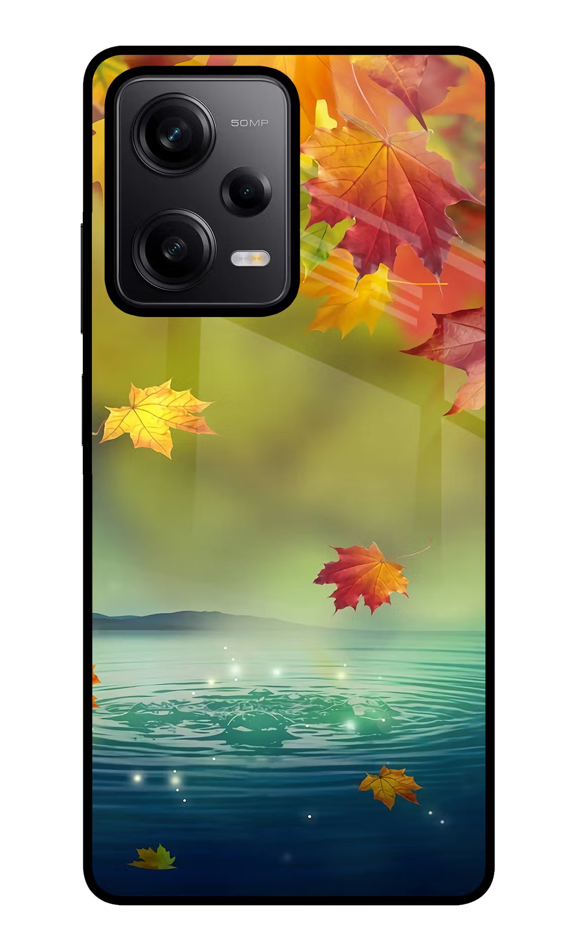 Flowers Poco X5 5G Glass Case Back Cover by Casekaro
