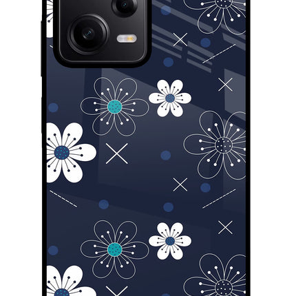 Flowers Poco X5 5G Glass Case Back Cover by Casekaro