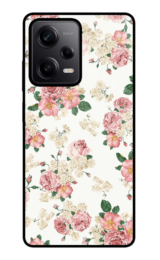 Flowers Poco X5 5G Glass Case