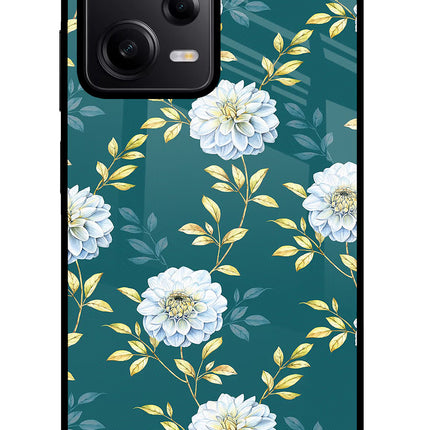 Flowers Poco X5 5G Glass Case Back Cover by Casekaro