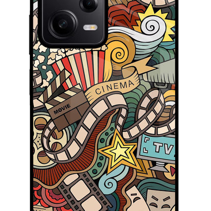 Cinema Abstract Poco X5 5G Glass Case Back Cover by Casekaro