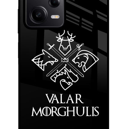 Valar Morghulis | Game Of Thrones Poco X5 5G Glass Case Back Cover by Casekaro