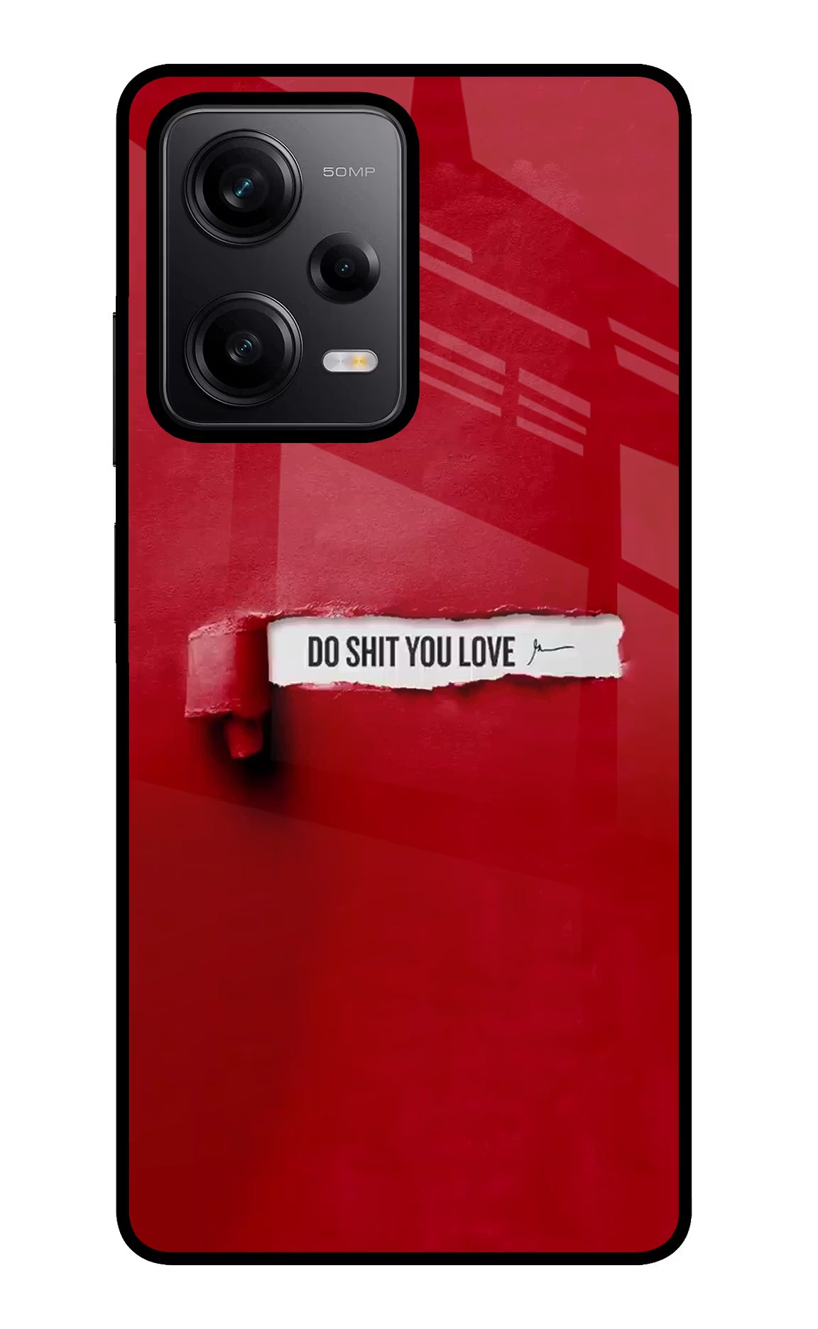 Do Shit You Love Poco X5 5G Glass Case Back Cover by Casekaro