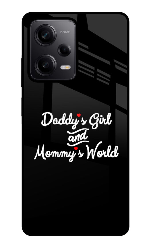 Daddy's Girl and Mommy's World Poco X5 5G Glass Case