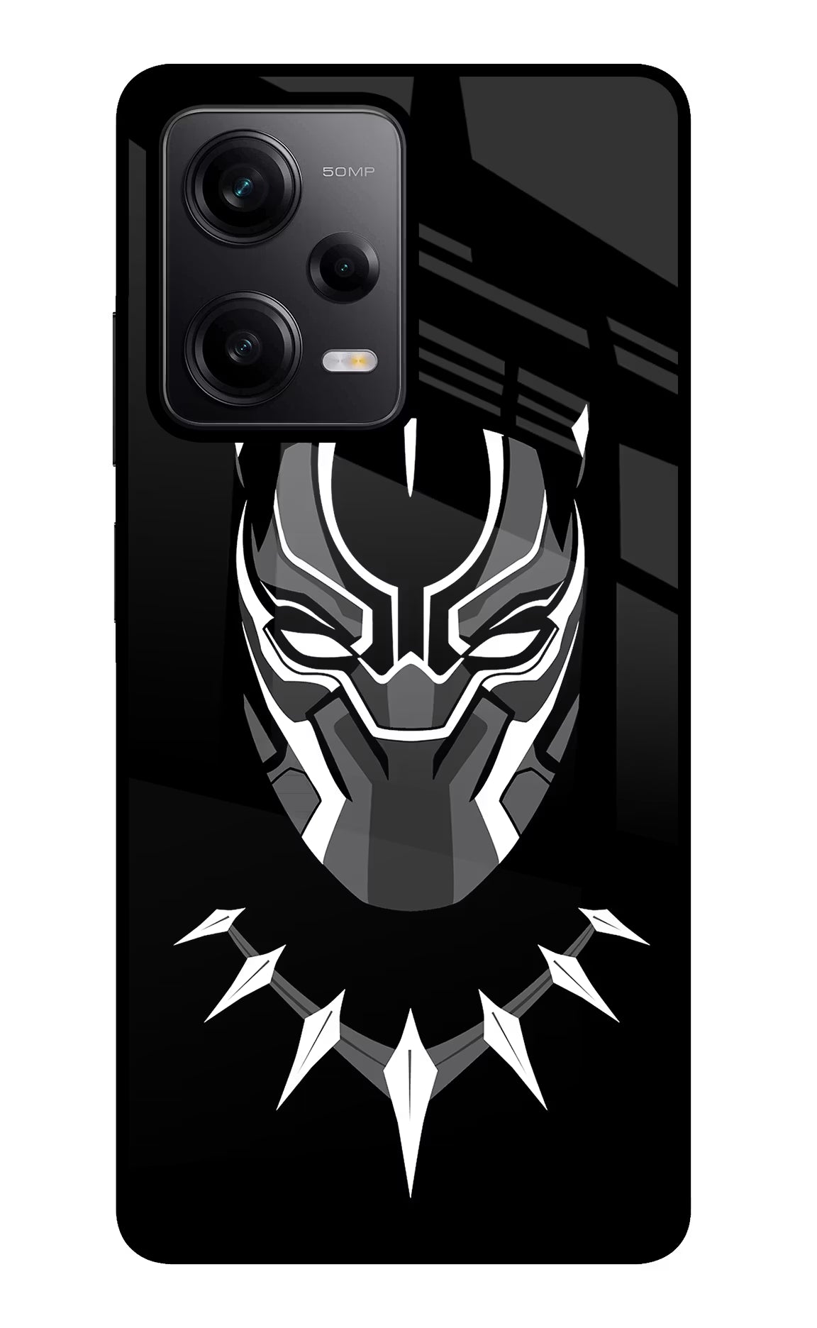 Black Panther Poco X5 5G Glass Case Back Cover by Casekaro