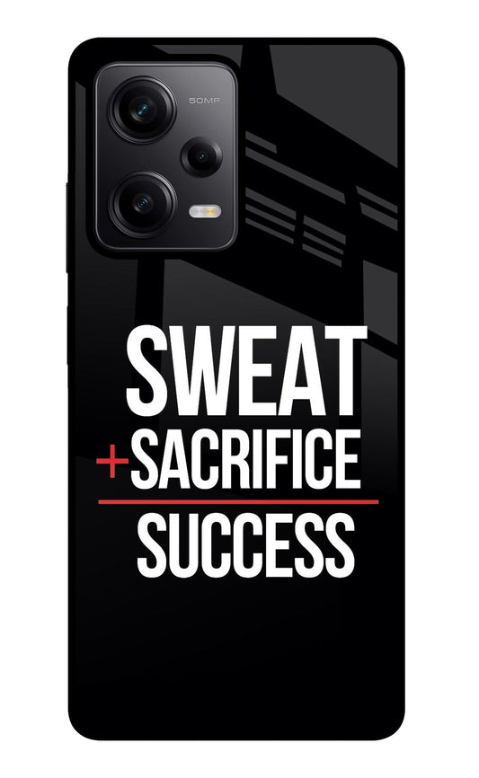 Sweat Sacrifice Success Poco X5 5G Glass Case