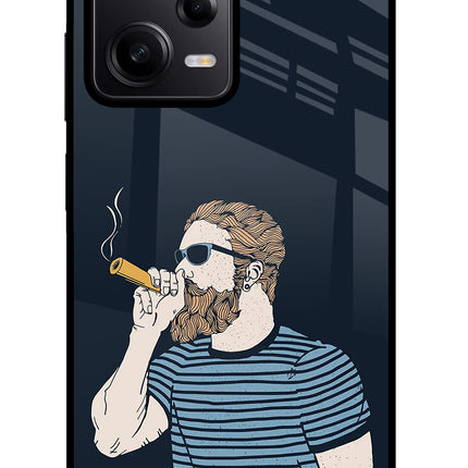 Smoking Poco X5 5G Glass Case Back Cover by Casekaro