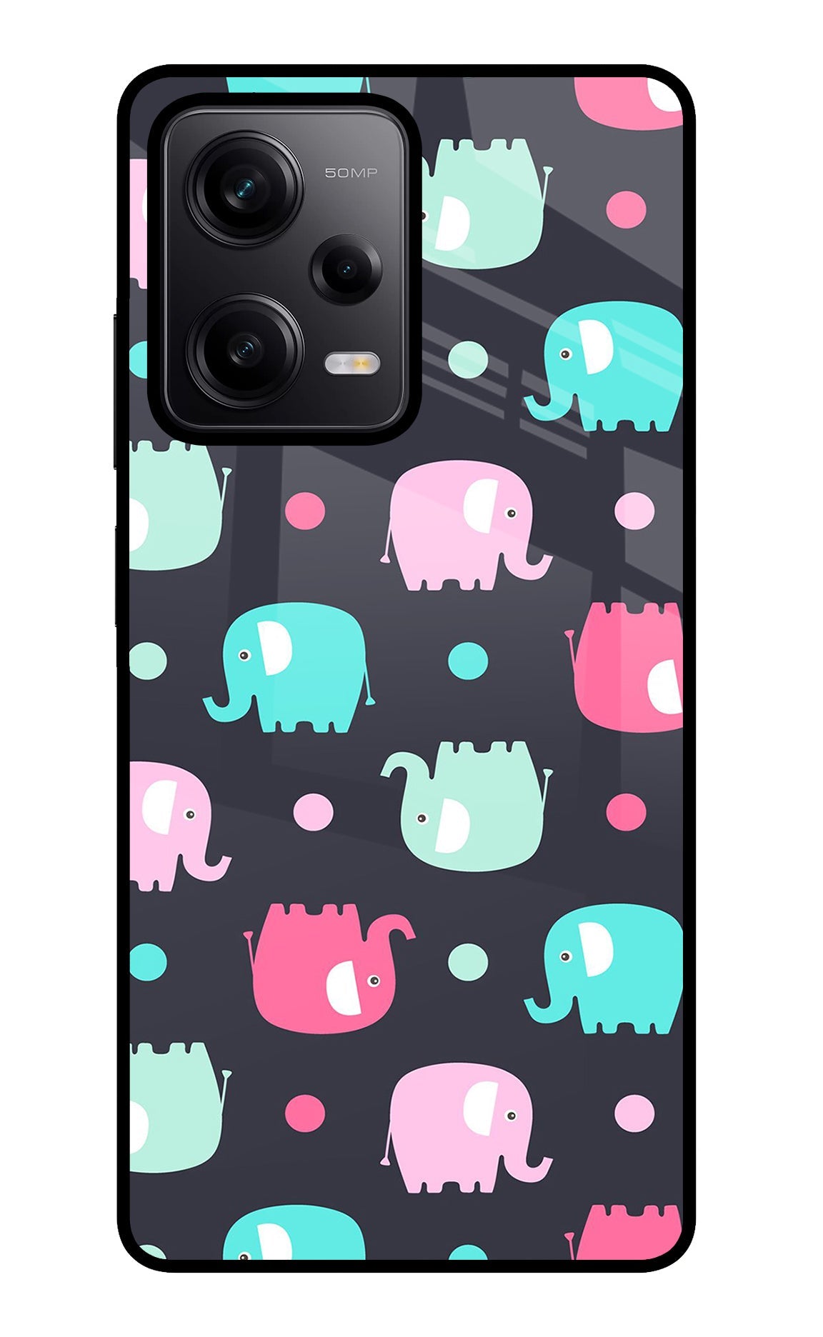 Elephants Poco X5 5G Glass Case