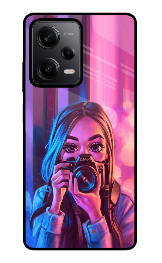 Girl Photographer Poco X5 5G Glass Case