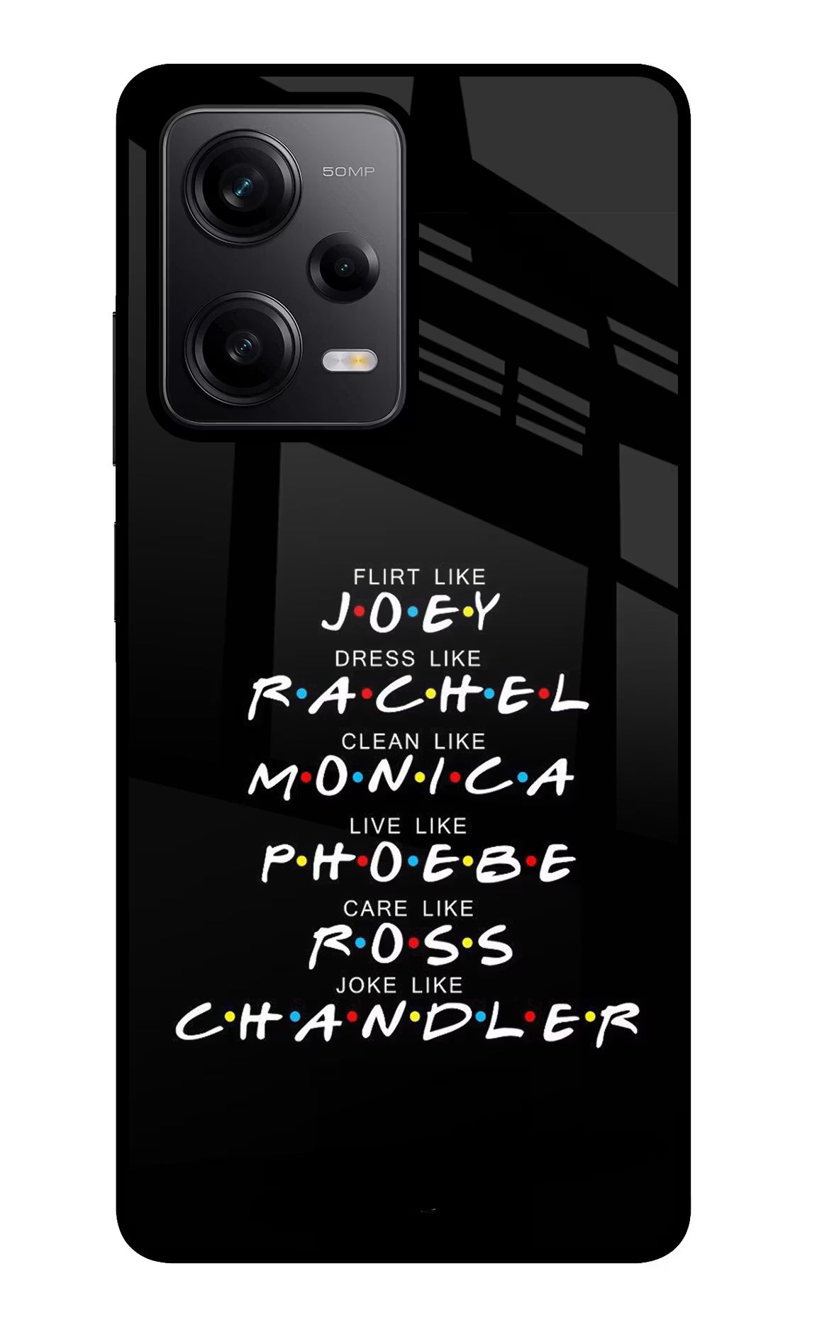 FRIENDS Character Poco X5 5G Glass Case Back Cover by Casekaro