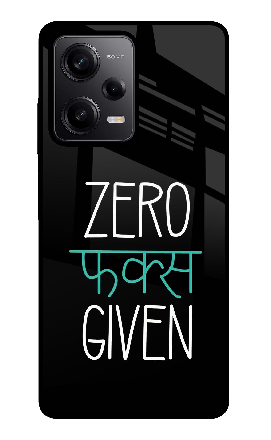 Zero Fucks Given Poco X5 5G Glass Case Back Cover by Casekaro