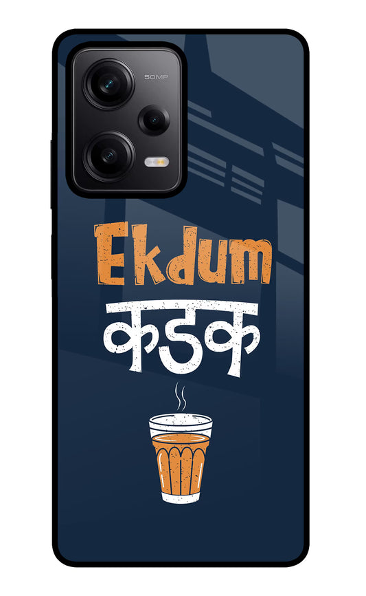 Ekdum Kadak Chai Poco X5 5G Glass Case