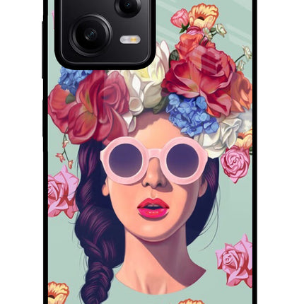 Pretty Girl Poco X5 5G Glass Case Back Cover by Casekaro