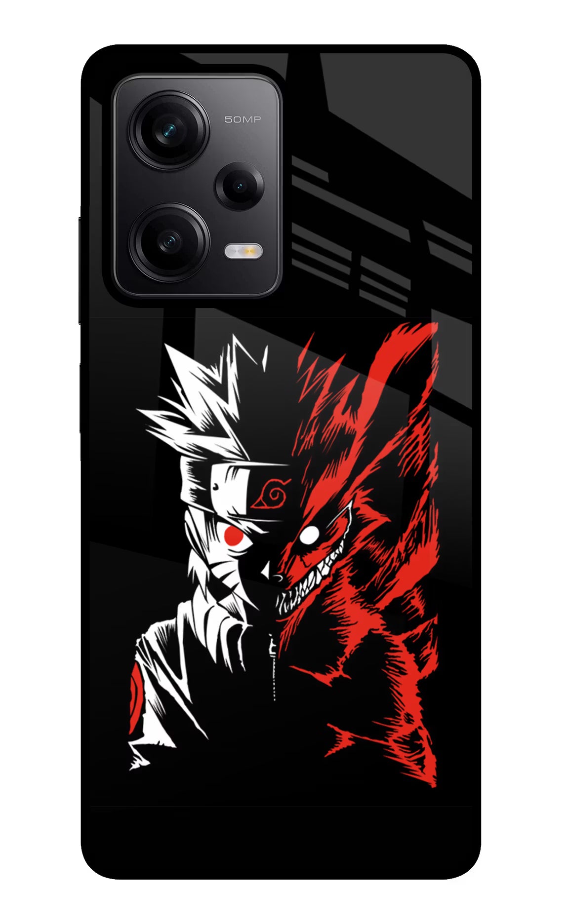Naruto Two Face Poco X5 5G Glass Case Back Cover by Casekaro